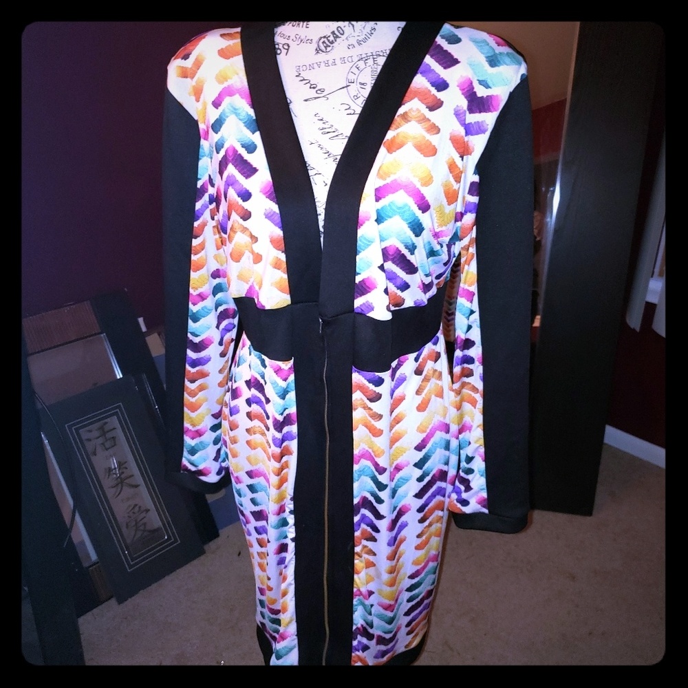 Multicolored Bodycon Dress